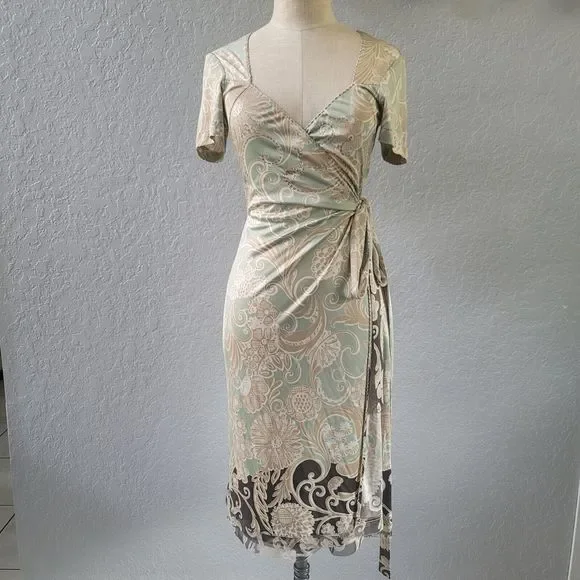 light green silk dress short Light Green Satin Lace Short Prom Dress, A-Line Short Sleeve Party Dress US 14 / Light Green main image 1